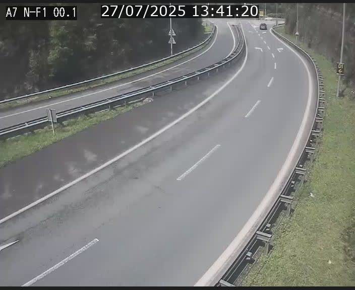 Webcam autoroute Luxembourg A7 située dans la sortie 1 Waldhof, vers la N11, avant le Tunnel Stafelter