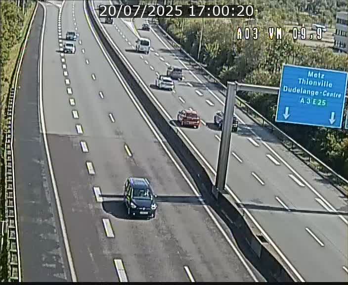 Webcam Autoroute à la Croix de Bettembourg - A3 - BK 9.9 - direction France