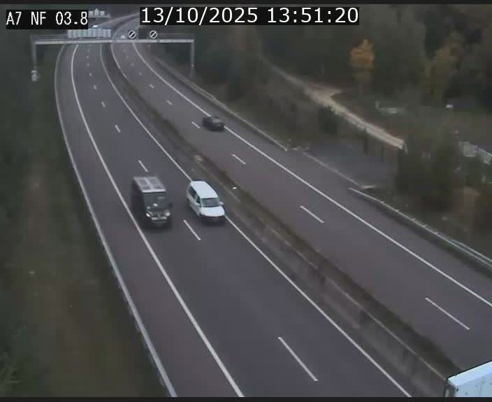 Webcam autoroute A7 au Luxembourg à la sortie du Tunnel Stafelter vers le Nord