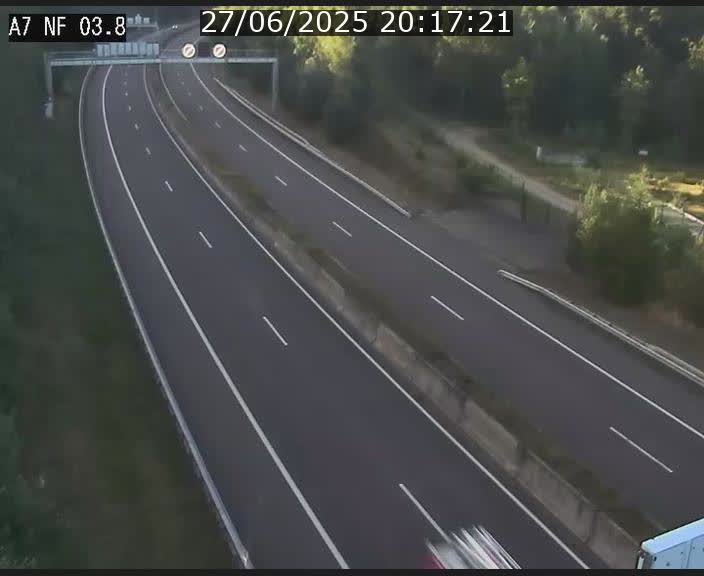 Webcam autoroute A7 au Luxembourg à la sortie du Tunnel Stafelter vers le Nord