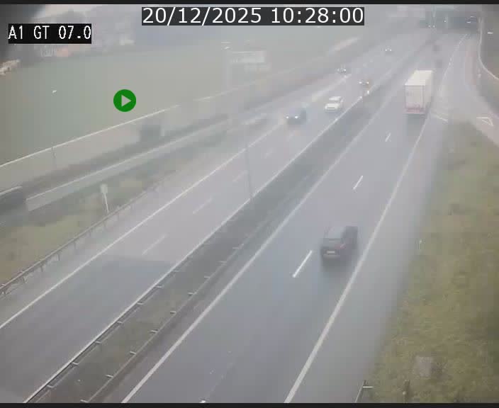 Traffic live webcam Luxembourg Cents - A1 direction Kirchberg - BK 7