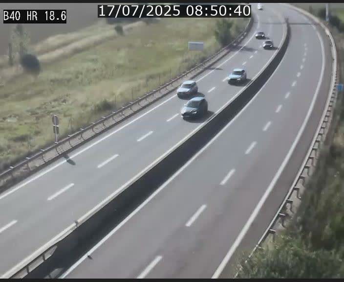 Webcam sur la route de liaison entre Micheville et Esch-Belval à la frontière entre le Luxembourg et la France. Vue orientée vers la Lorraine.