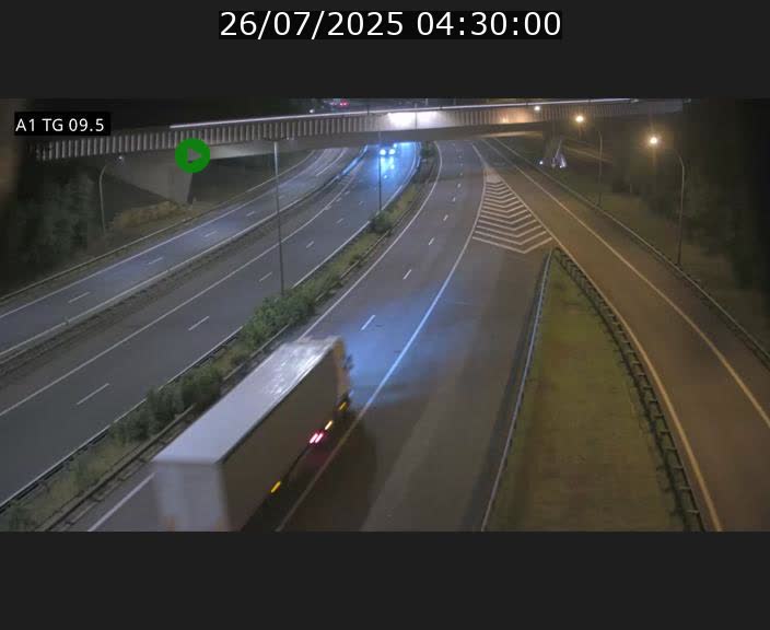 Traffic live webcam Luxembourg Jonction Grünewald - A1 direction Luxembourg-ville - BK 9.5