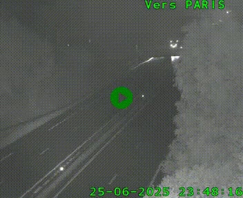 Caméra routière sur l'autoroute A20 au nord de Limoges, à la jonction avec la N520. Vue orientée vers Paris