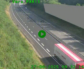 Caméra routière sur l'autoroute A20 à Saint-Pardoux-l'Ortigier, à la jonction avec l'A89. Vue orientée vers Paris