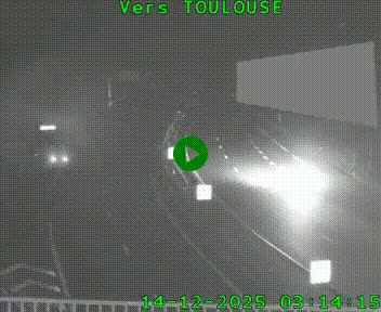 Caméra routière sur l'autoroute A20 à Noailles, en périphérie de Brive-la-Gaillarde. Vue orientée vers Toulouse