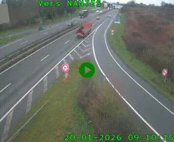 Webcam N147 au nord de Poitiers et à la jonction avec la A10
