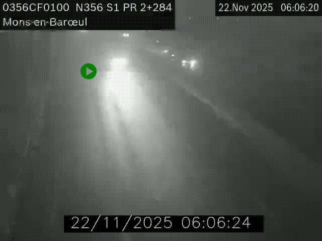 Webcam à l'entrée de Lille en direction du périphérique, à proximité de Mons-en-Baroeul sur la N356