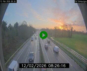 Webcam sur le périphérique de Rennes (N136) à hauteur du quartier Bréquigny, au sud de la ville