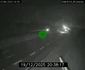 Webcam sur la N165 à hauteur de Savenay, au nord-ouest de Nantes en direction de la Bretagne