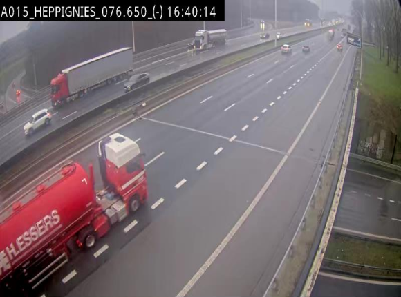 Webcam autoroute Belgique - Heppignies - E42 direction Namur - BK 76.4