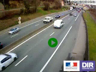 Caméra autoroutière sur l'A47 à hauteur de Givors, a proximité de Lyon. La webcam est orientée vers Lyon