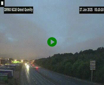 Webcam routière sur N338 à hauteur de Grand-Quevilly en périphérie de Rouen. Vue orientée vers Rouen
