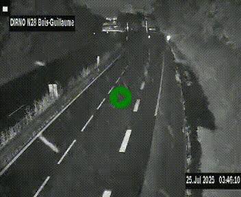Webcam routière à hauteur de Bois-Guillaume en périphérie de Rouen. Vue orientée vers Rouen