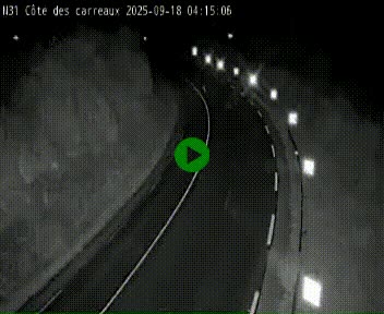 Webcam en haut de la Côte des Carreaux sur la N31 à Avesnes-en-Bray. Vue orientée vers Rouen