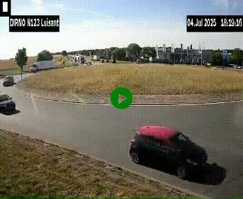 Webcam en périphérie de Chartres sur la N123, à hauteur de Luisant. Vue orientée vers Chartres
