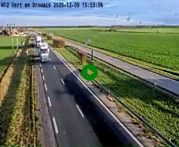 Webcam à hauteur de Vert-en-Drouais sur la N12, en périphérie de Dreux. Vue orientée vers Alençon