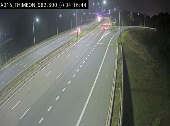 Caméra trafic Belgique - Thiméon - E42, jonction avec A54 (E420) direction La Louvière/Charleroi - BK 82.82