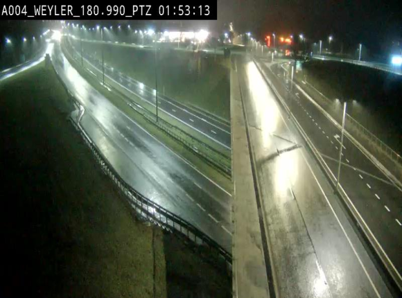 Webcam à la jonction entre la N81 et l'E411 à hauteur de la sortie 32 Longwy/Messancy à Arlon. Vue orientée vers Bruxelles