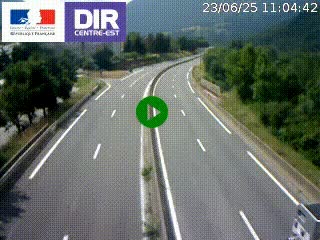 Caméra sur la Nationale 90 (N90) à La Léchère, en direction et à proximité d'Albertville