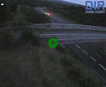 Webcam sur A84 à hauteur de Pont-Farcy, au niveau du pont autoroutier sur la Vire, au sud de Saint-Lô