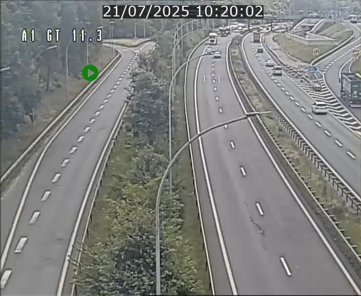 Traffic live webcam Luxembourg Senningerberg - A1 direction Allemagne - BK 11.3