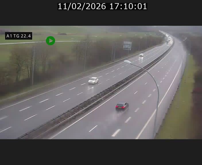 Traffic live webcam Luxembourg Flaxweiler - A1 direction Luxembourg - BK 22.4