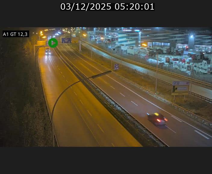 Traffic live webcam Luxembourg Senningerberg - A1 direction Allemagne - BK 12.3