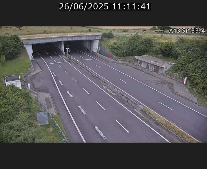 Webcam trafic sur A13 à hauteur d'Altwies en direction de Mondorf-les-bains et en provenance de l'Allemagne