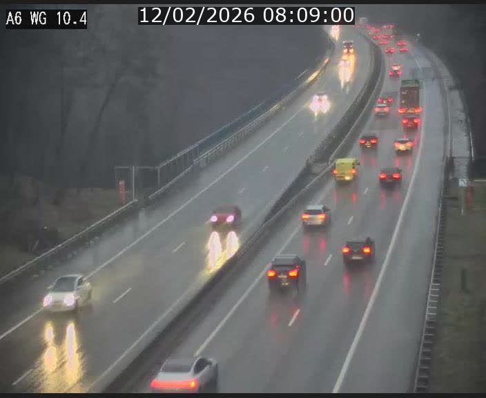 Traffic live webcam Luxembourg Mamer - A6 - BK 10.4 - direction Luxembourg/France/Allemagne