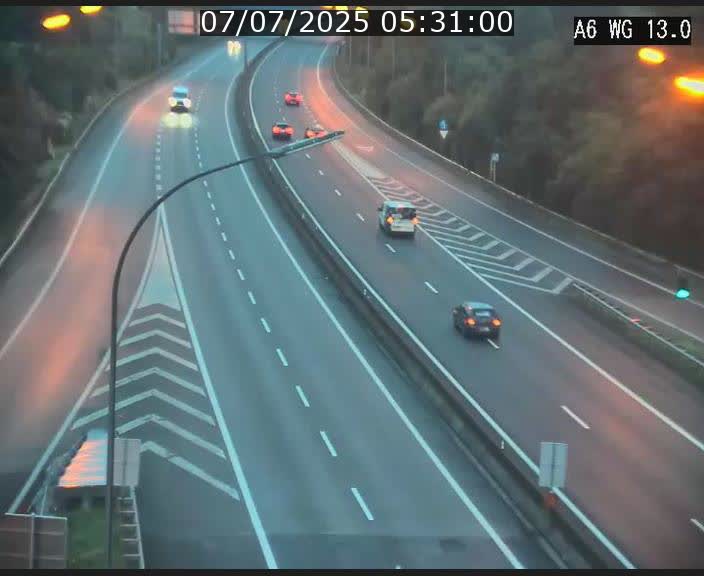 Traffic live webcam Luxembourg Mamer - A6 - BK 13 - direction Luxembourg/France/Allemagne