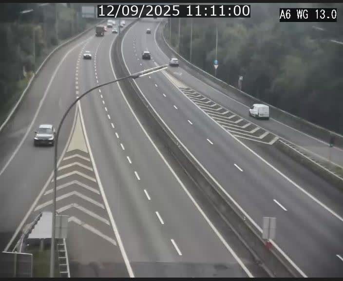 Traffic live webcam Luxembourg Mamer - A6 - BK 13 - direction Luxembourg/France/Allemagne