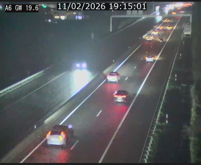 Traffic live webcam Luxembourg - Steinfort - A6 - BK 19.6 - direction Belgique