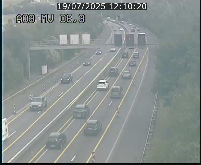Webcam Autoroute après la Croix de Bettembourg en direction de Luxembourg sur l'A3