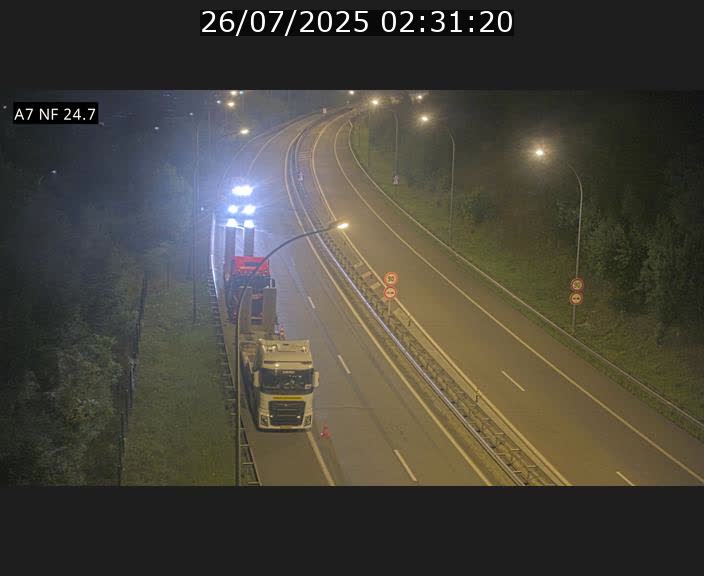 Caméra trafic Luxembourg - A7, Schieren direction Mersch
