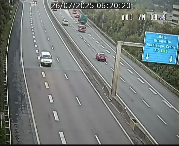 Webcam Autoroute à la Croix de Bettembourg - A3 - BK 9.9 - direction France