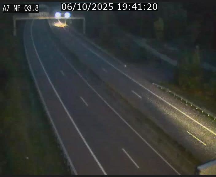Webcam autoroute A7 au Luxembourg à la sortie du Tunnel Stafelter vers le Nord