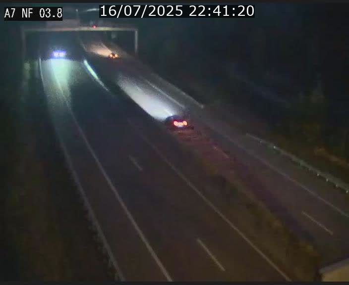 Webcam autoroute A7 au Luxembourg à la sortie du Tunnel Stafelter vers le Nord