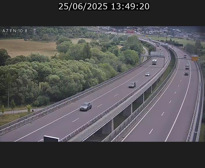 Caméra trafic Luxembourg - A7, Tunnel Gousselerbierg, sortie sud, direction rond-point Lorentzweiler (BK 10.8)