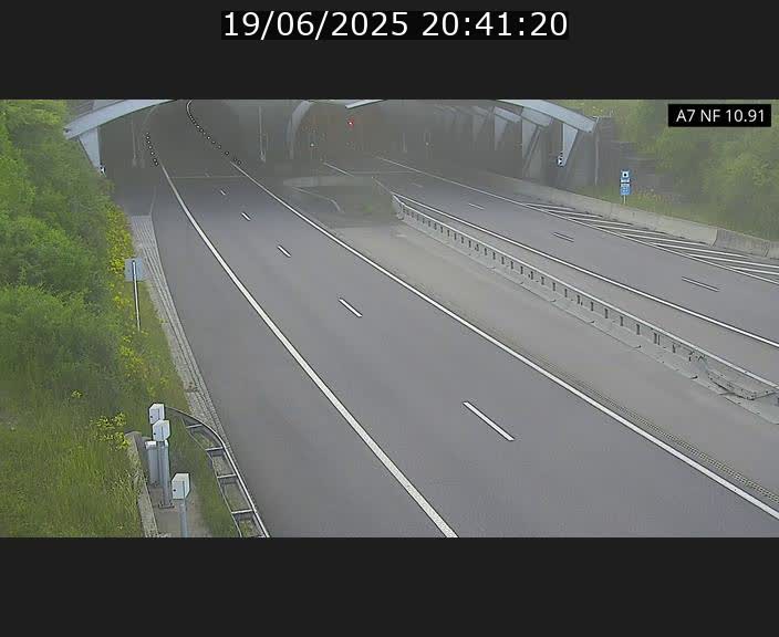 Caméra trafic Luxembourg - A7, Tunnel Gousselerbierg, entrée sud, direction Mersch