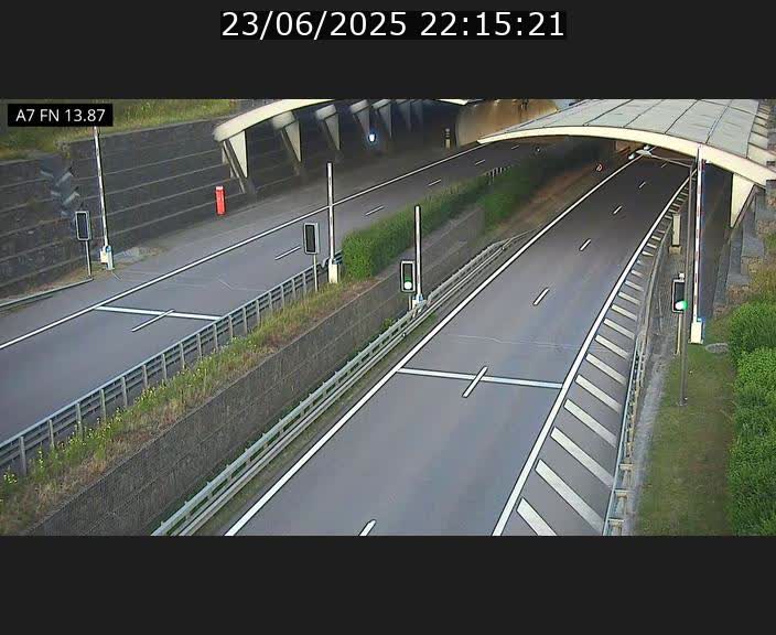 Caméra trafic Luxembourg - A7, Tunnel Gousselerbierg, entrée nord, direction Lorentzweiler