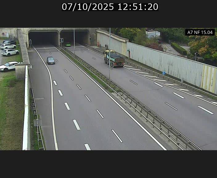 Caméra trafic Luxembourg - A7, Tunnel Mersch, entrée sud, direction Ettelbruck