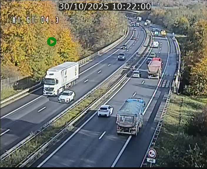 Traffic live webcam Luxembourg Itzig - A1 direction Sandweiler - BK 4.3