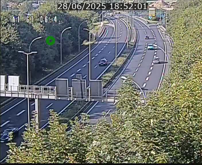 Traffic live webcam Luxembourg Hamm - A1 direction Sandweiler - BK 6.4