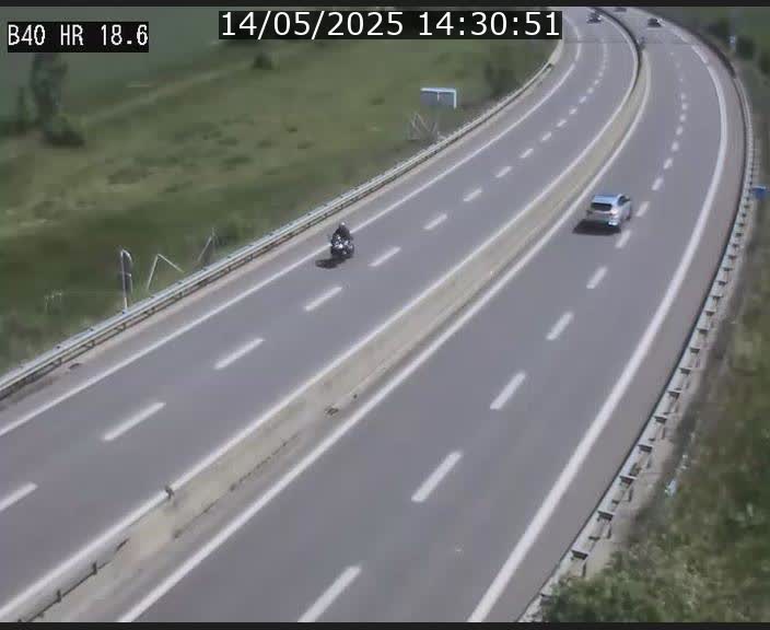 Webcam sur la route de liaison entre Micheville et Esch-Belval à la frontière entre le Luxembourg et la France. Vue orientée vers la Lorraine.