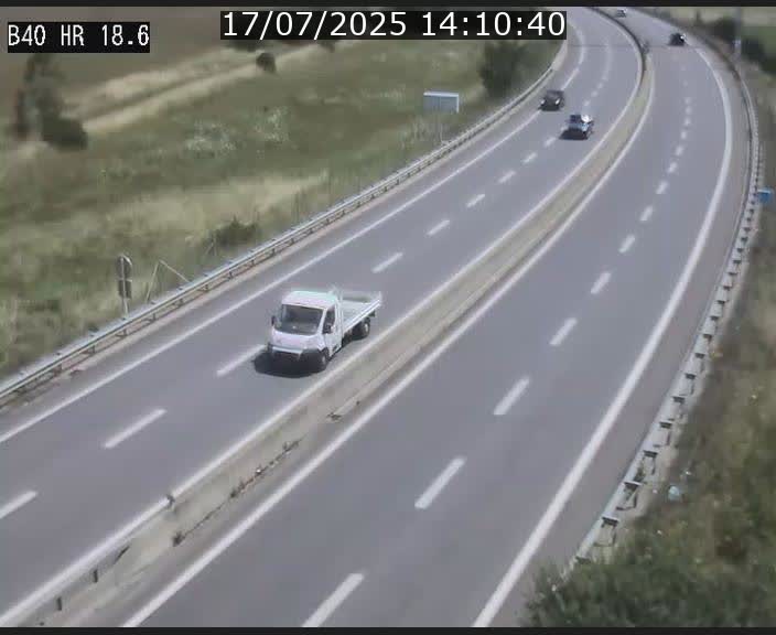 Webcam sur la route de liaison entre Micheville et Esch-Belval à la frontière entre le Luxembourg et la France. Vue orientée vers la Lorraine.