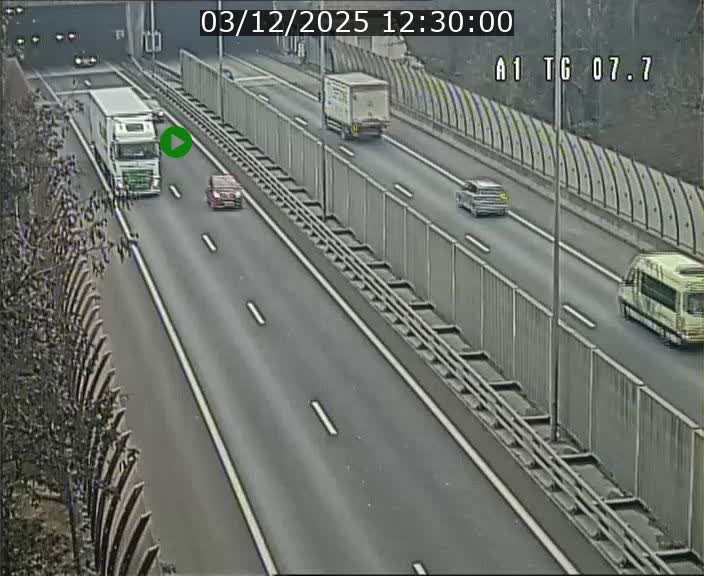 Traffic live webcam Luxembourg Kirchberg - A1 direction Luxembourg-ville - BK 7.7