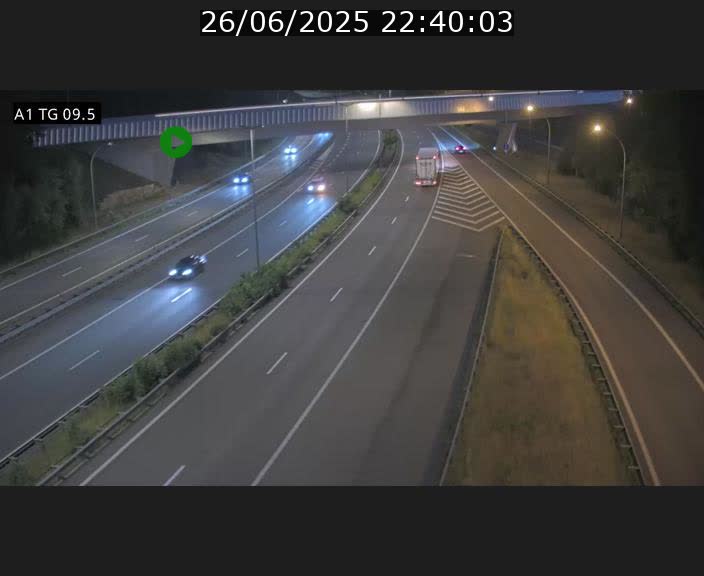 Traffic live webcam Luxembourg Jonction Grünewald - A1 direction Luxembourg-ville - BK 9.5