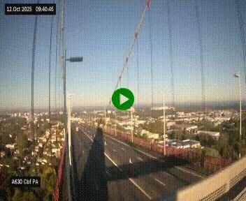 Webcam autoroute sur le périphérique de Bordeaux (A630) au nord de la ville. Caméra située sur le Pont d'Aquitaine.