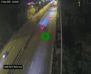 Webcam sur le périphérique de Bordeaux à l'est de la ville. Caméra située sur le Pont Mitterand sur la N230